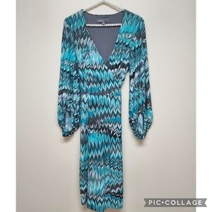 Multi-colored wrap soft dress